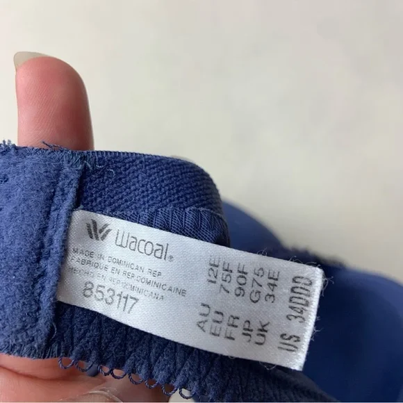 Wacoal Periwinkle Blue La Femme Contour Underwire Bra Size 34DDD - Picture 4 of 4
